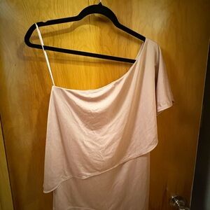 White House Black Market One Shoulder Blush top
